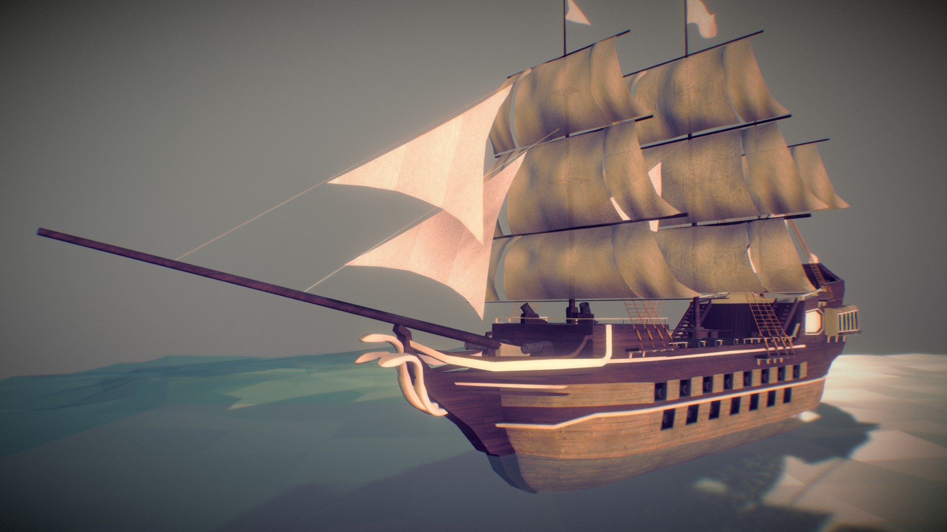 Pirate Ship - 3D model by Sander Winkeler [53232d1] - Sketchfab