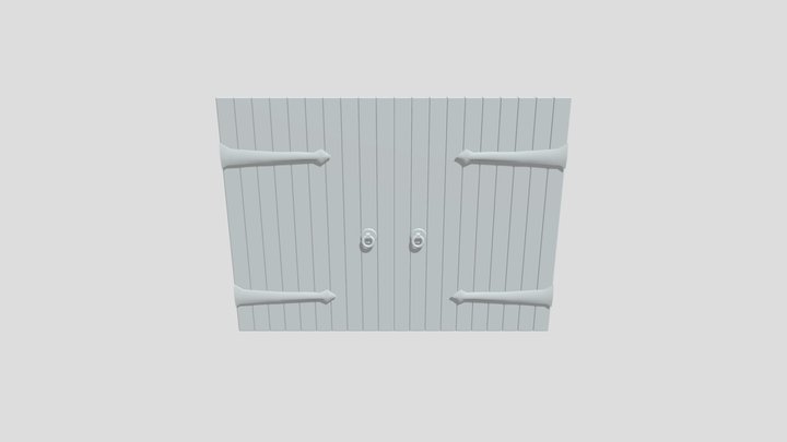 Wooden Door 3D Model