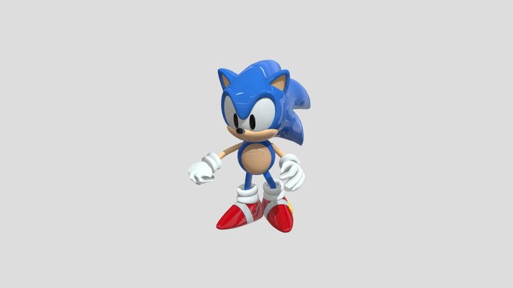 Sonic superstars classic sonic model 3D Model