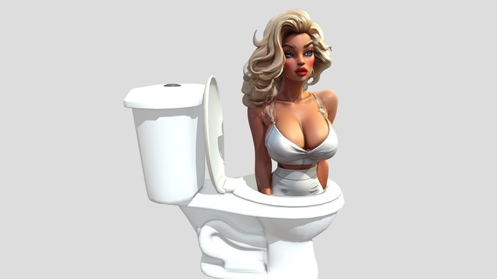 Sexy Skibidi Blondy Toilet 3D Model