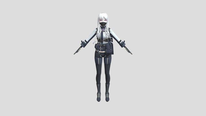 Dark ninja warrior 3D Model