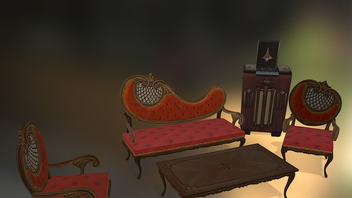 Burlesque furnitures 3D Model