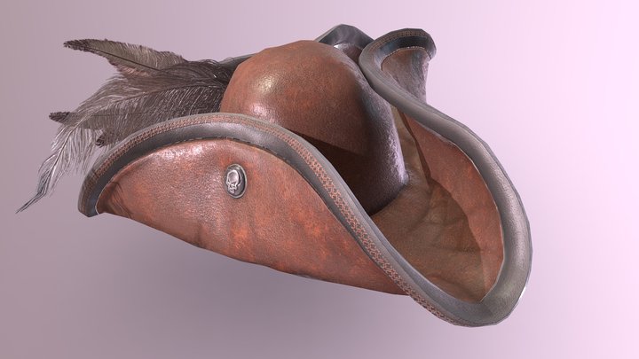 HAT - Pirate Hat - PBR Game Ready 3D Model