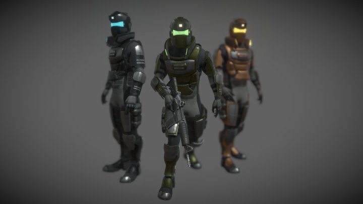 Guardian Soldier - Low Poly Character 3D Model