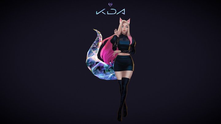 Ahri K/DA - THE BADDEST by AnixMoonLight 3D Model