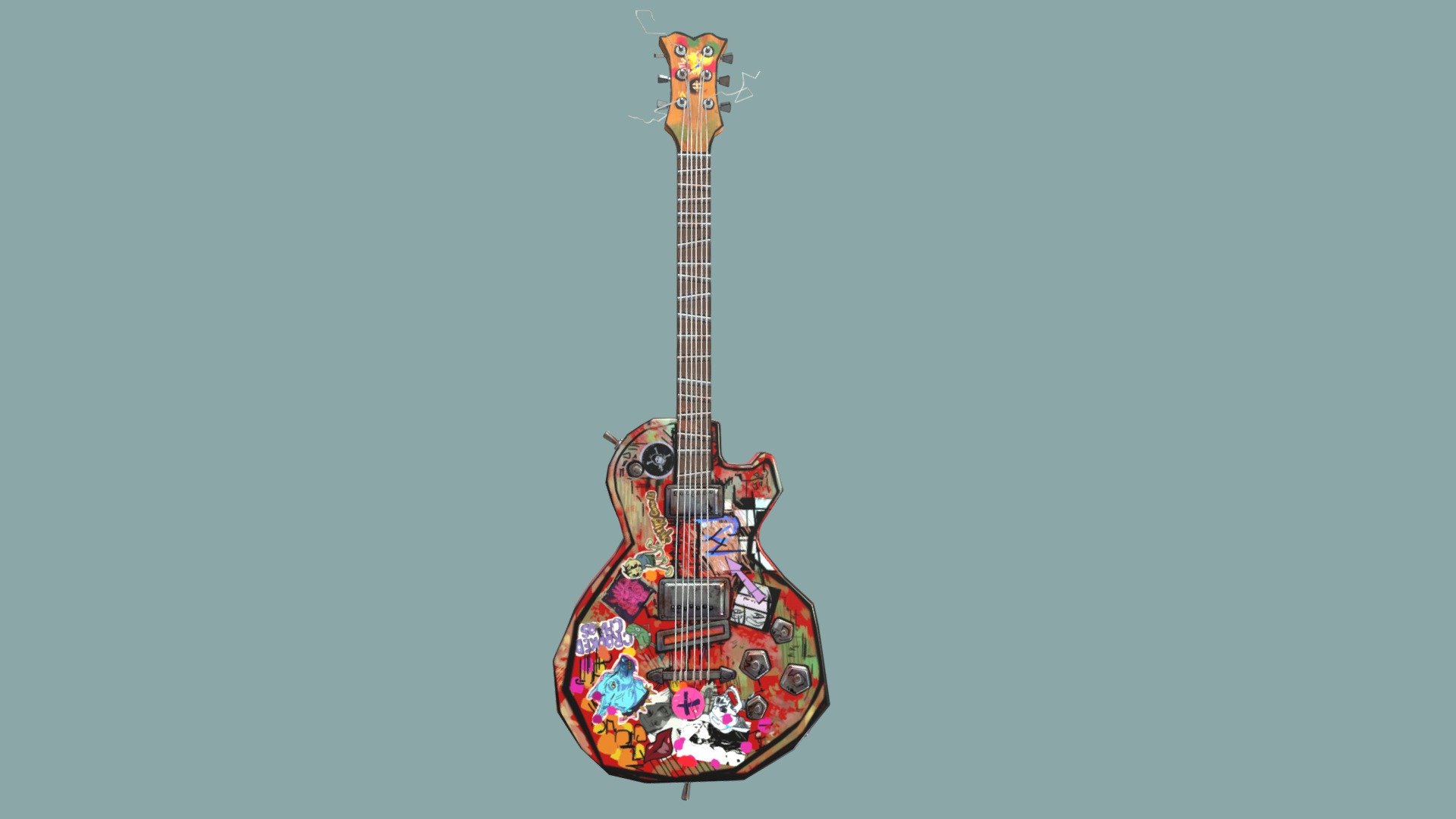 Spider-Punks Guitar - Download Free 3D model by nim (@nimneon) [532c0e3]