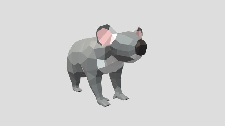 Low poly koala 3D Model