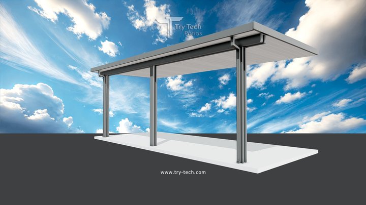 12 x 28 Insulated Alumawood Patio Cover 3D Model