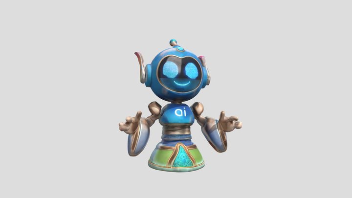 Friendly AI Bot 3D Model