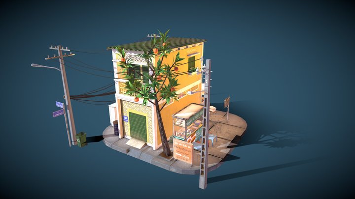 Vietnam Street Corner – Modular Environment Pack 3D Model