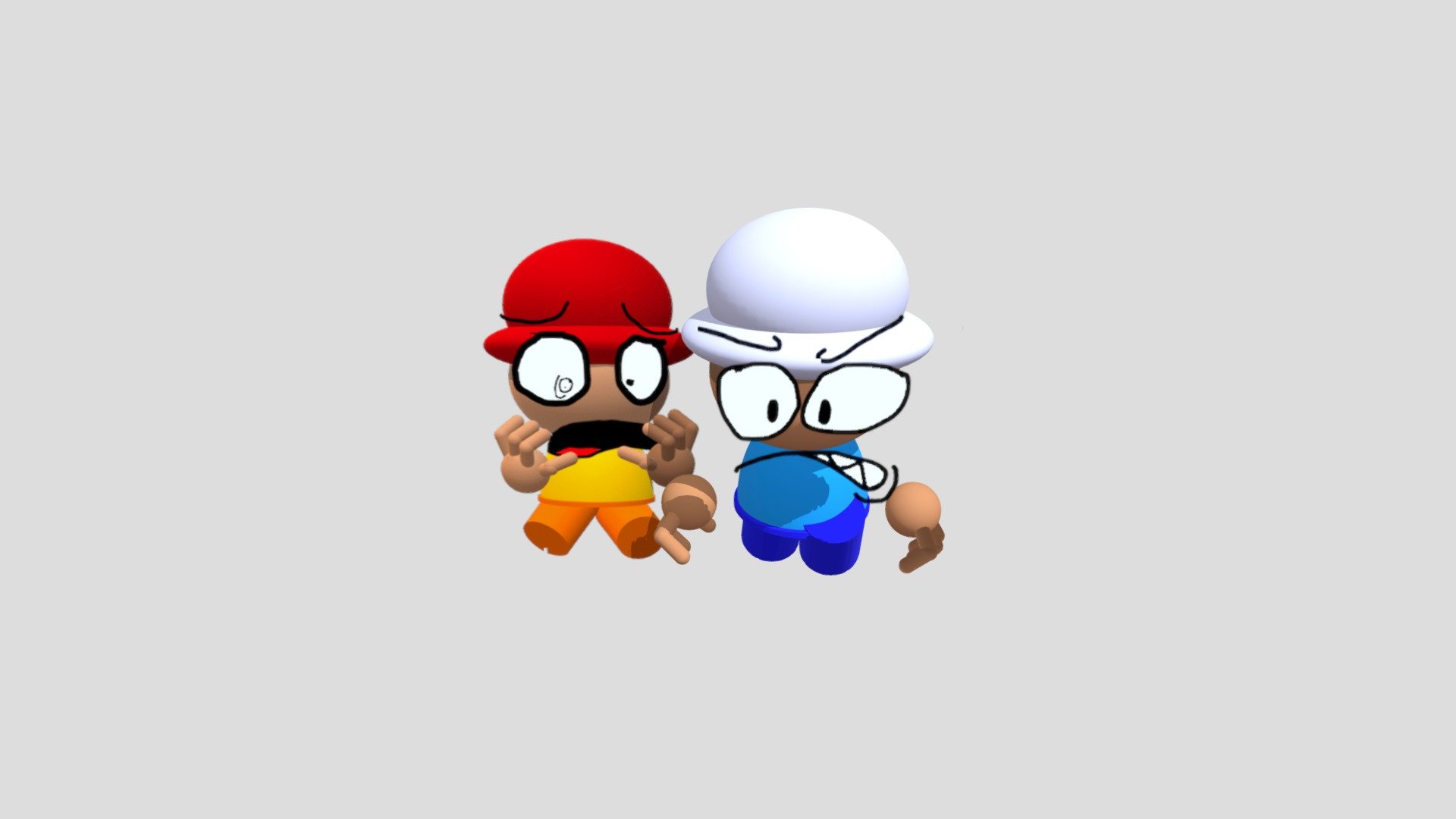 3D Rambi And 2D 3D Ronald 3dimage