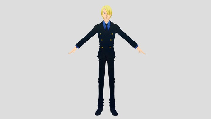 Sanji 3D Model - One Piece Anime 3D Model 3D Model