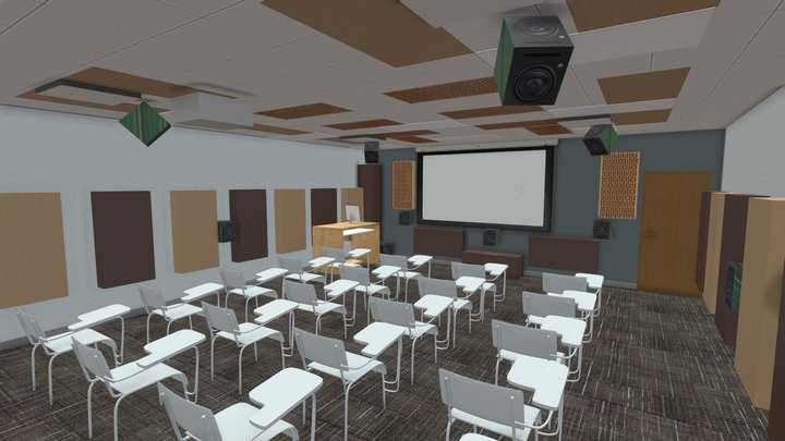 Elon University Dolby Atmos Theater 3D Model