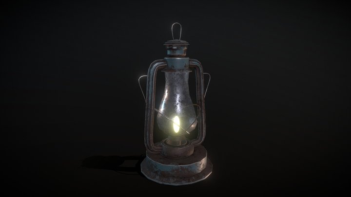 Old Oil lamp 3D Model