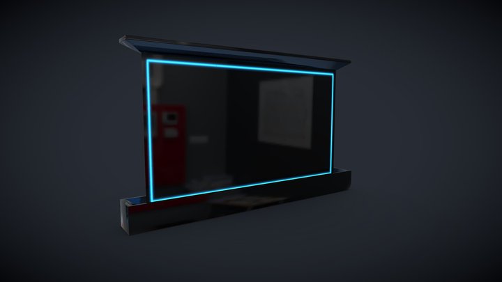 future_tv_001_black_screen 3D Model