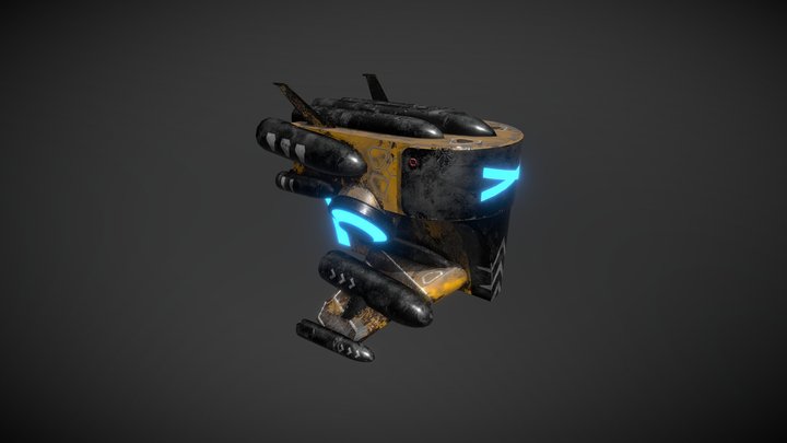 Dronsound 10 Lowpoly Mirrored 3D Model