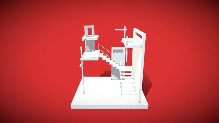 Composición de escaleras 3D Model