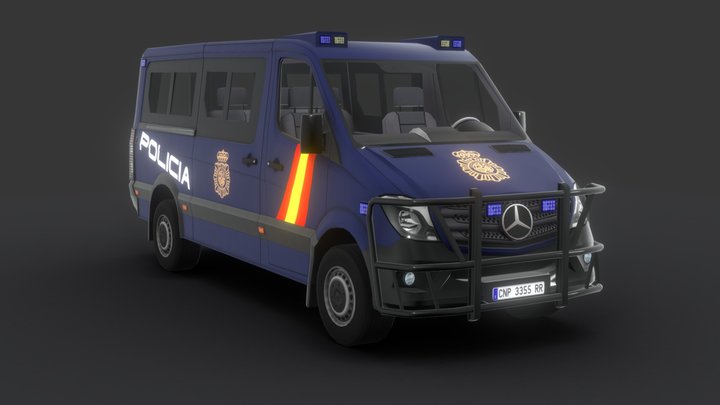 Mercedes benz Sprinter Policia Nacional 3D Model