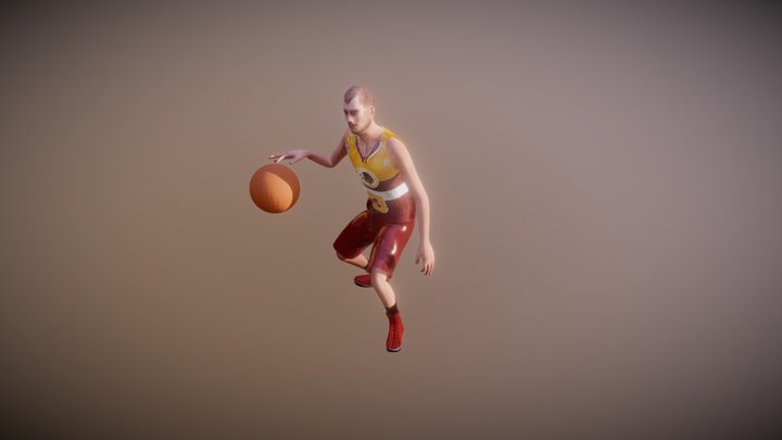 Basket Player With Animation 3D Model