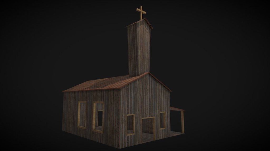 Wooden Church Low Poly - 3D model by Kaique Tavares (@kaiquetavares ...