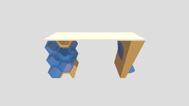 Scrivania ESAGON SPACE 3D Model