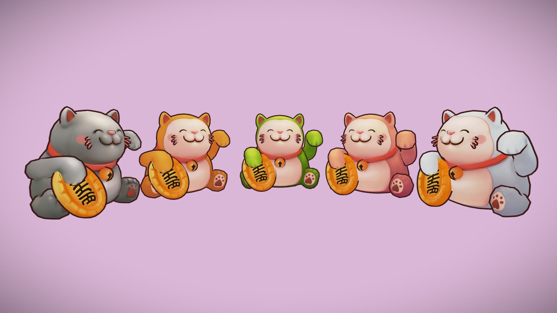 maneki neko desktop wallpaper