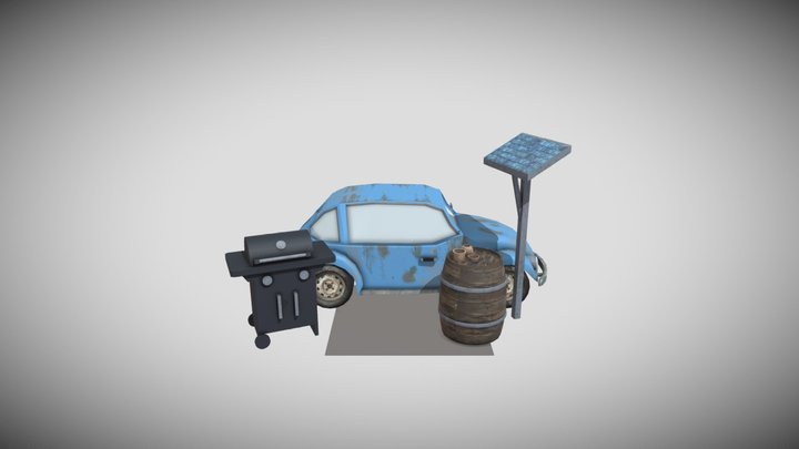 DAE 5 Finished props - Eco house 3D Model
