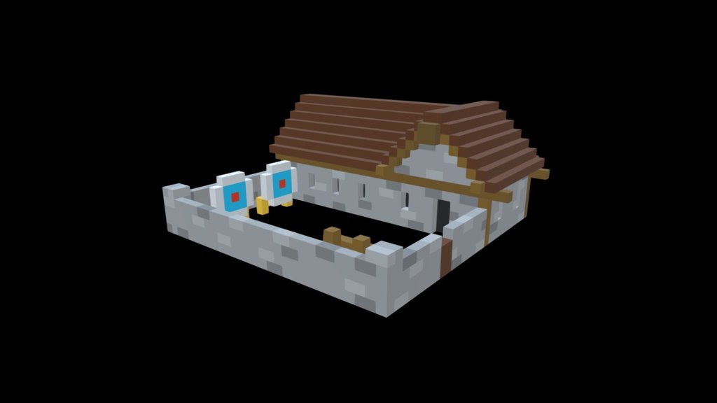 Archery Range RTS voxel model. - 3D model by Rickious Productions ...