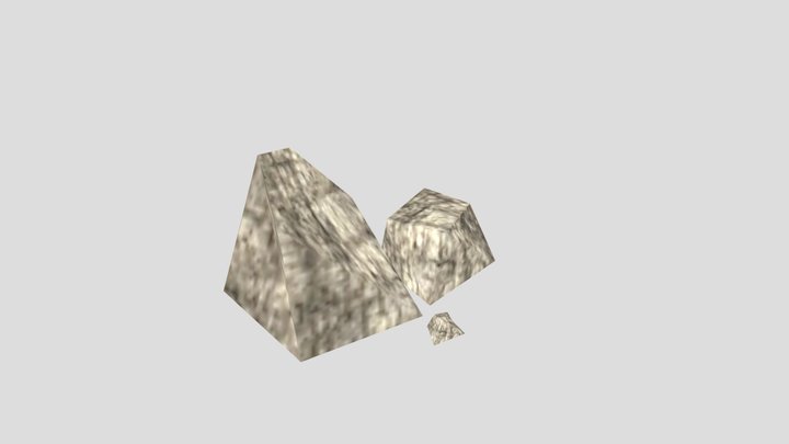 Low Poly Rocks 3D Model