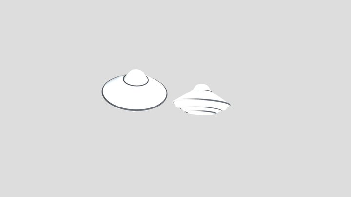 Simple UFO with Lights 3D Model
