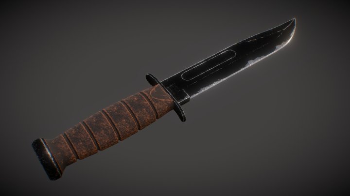 Combat Knife 3D Model