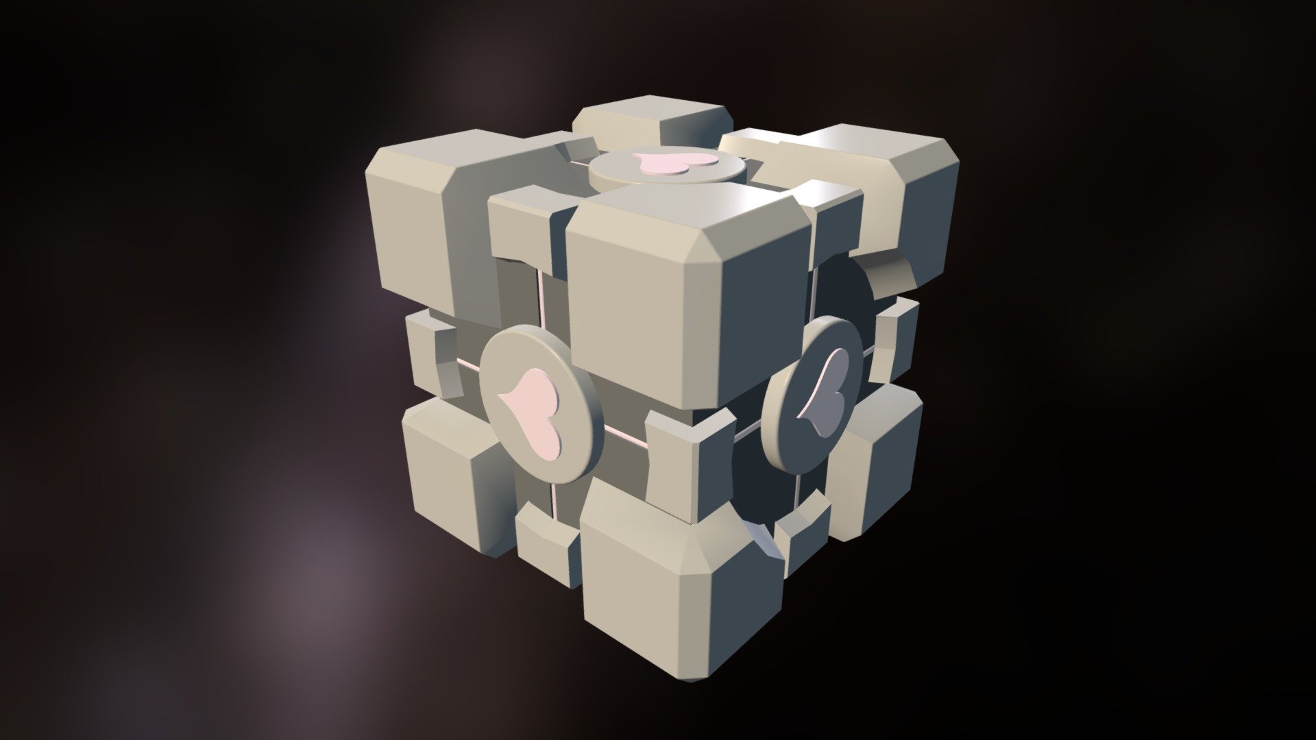 Cube download. Portal Companion Cube. Кубик из Portal 2. Куб компаньон 3д модель. Куб компаньон геометрии Дэш.