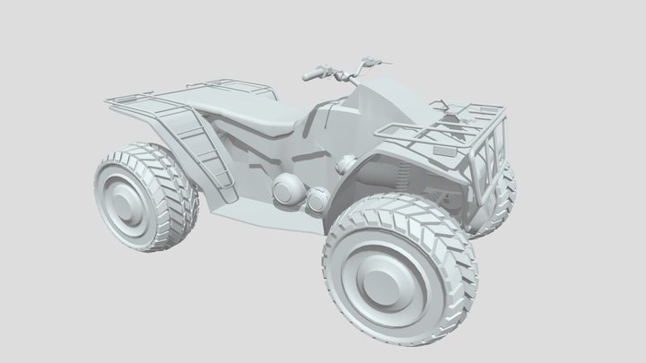 Quad Bike - UVmapped 3D Model