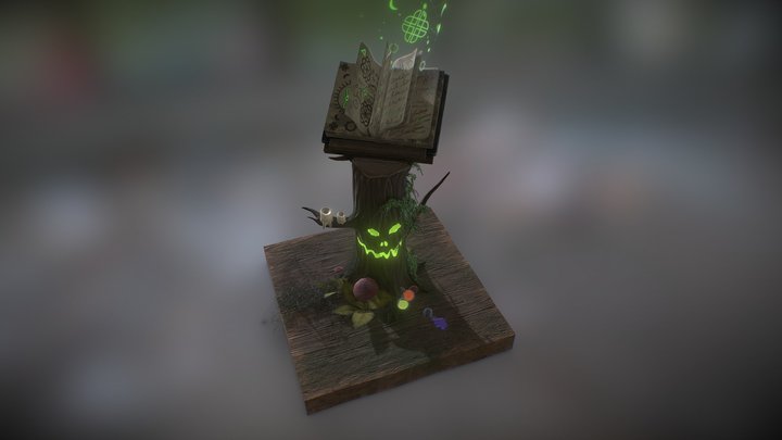 Witch Bookstand 3D Model