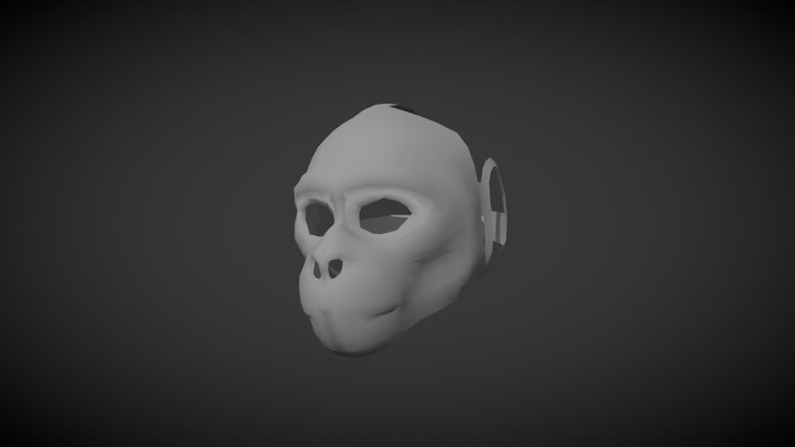 Monkey Hockey Mask 3D Model