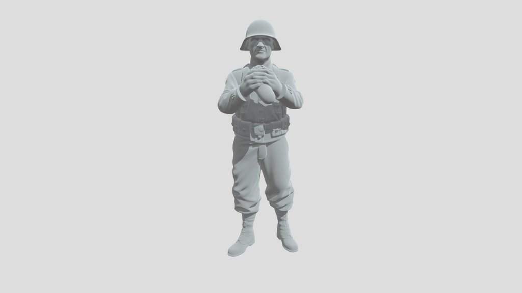 Soldier...taking a bite