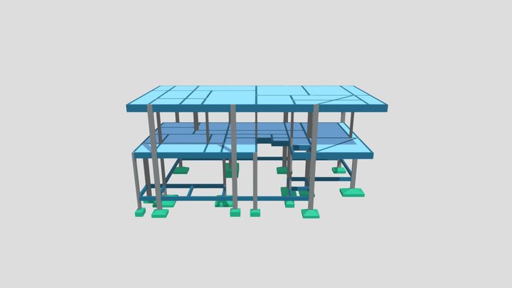 Projeto Estrutural - Residencia com 02 pav. 3D Model