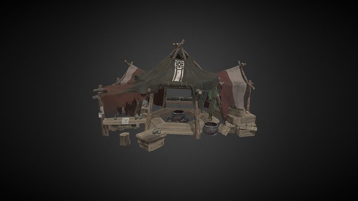 Orc's medical tent 3D Model