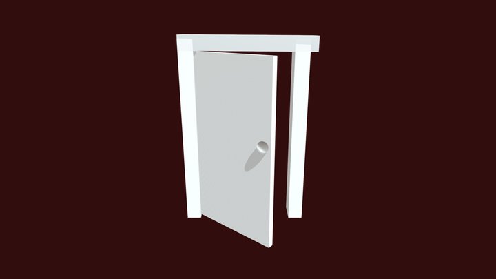 Old Wooden door 3D Model