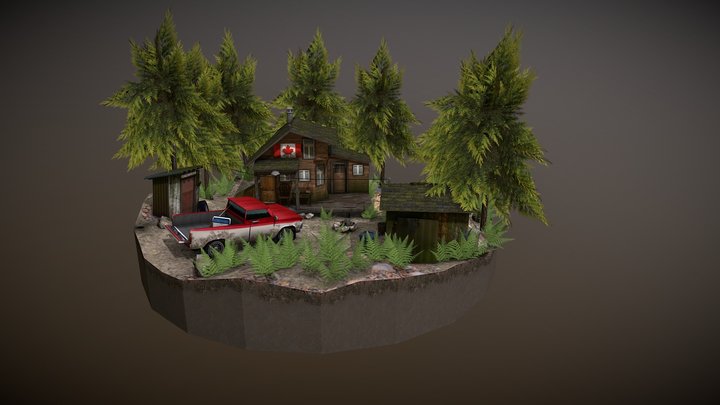 The old forest shack 3D Model