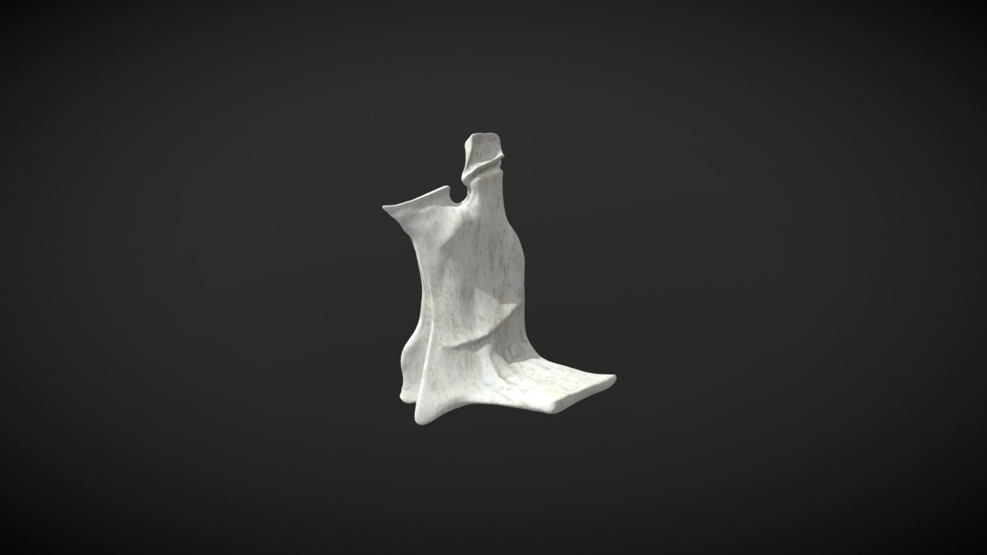 3D model Palatine bone / Hueso Palatino - This is a 3D model of the Palatine bone / Hueso Palatino. The 3D model is about a white bird on a black background.