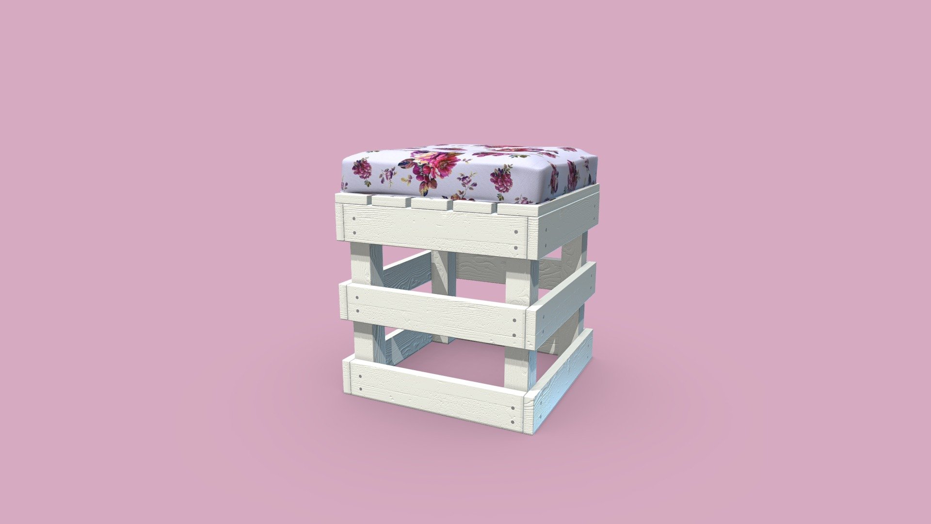Low Stool Shabby Chic.