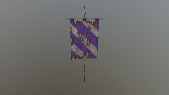 Old Frisian Flag- Grutte Pier VR Game 3D Model
