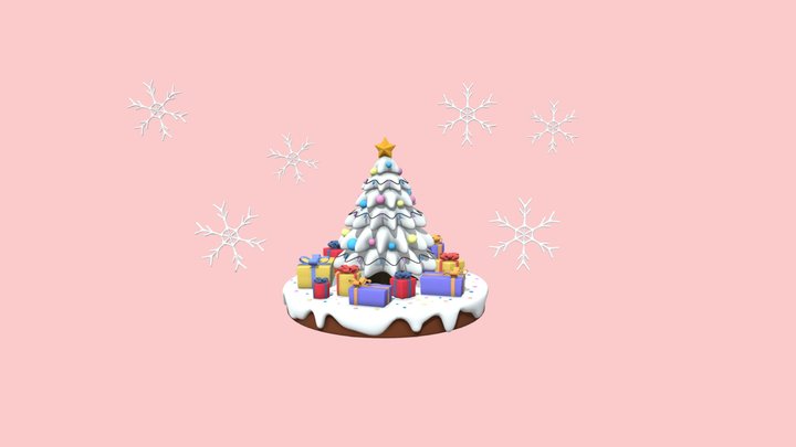 Christmas Tree with Presents 3D Model