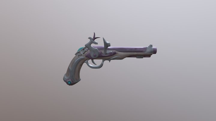 Sea of Thieves - Silver Blade Flintlock Pistol 3D Model