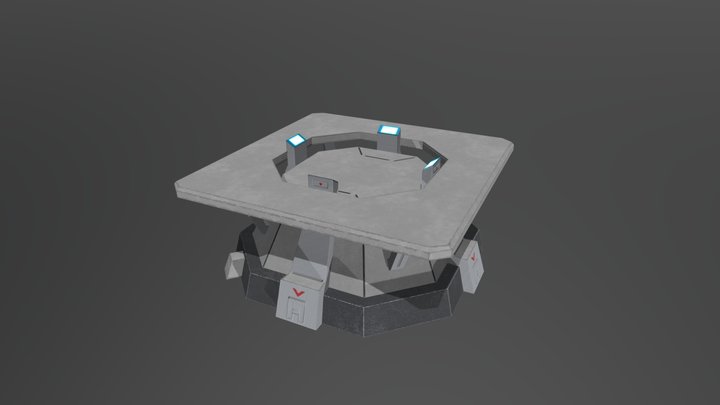 Hologram Emitter Station 3D Model