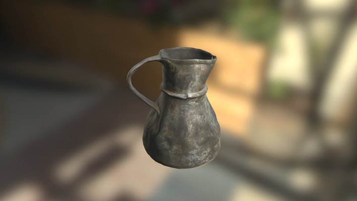 Oxidized Copper Mug 3D Model