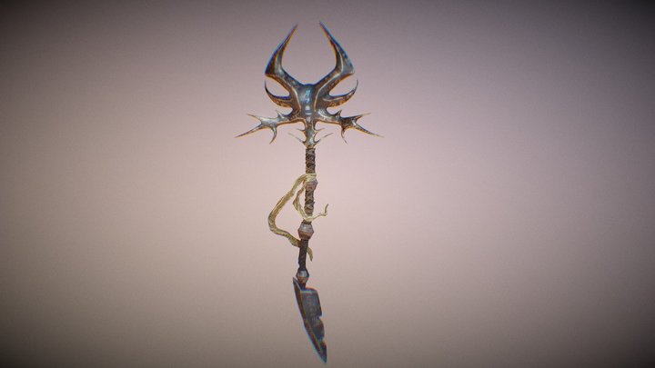 Runic Mysterious Scepter 3D Model