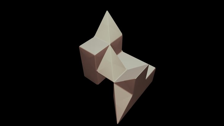 Third of a cube (assemblable, with clearance) 3D Model