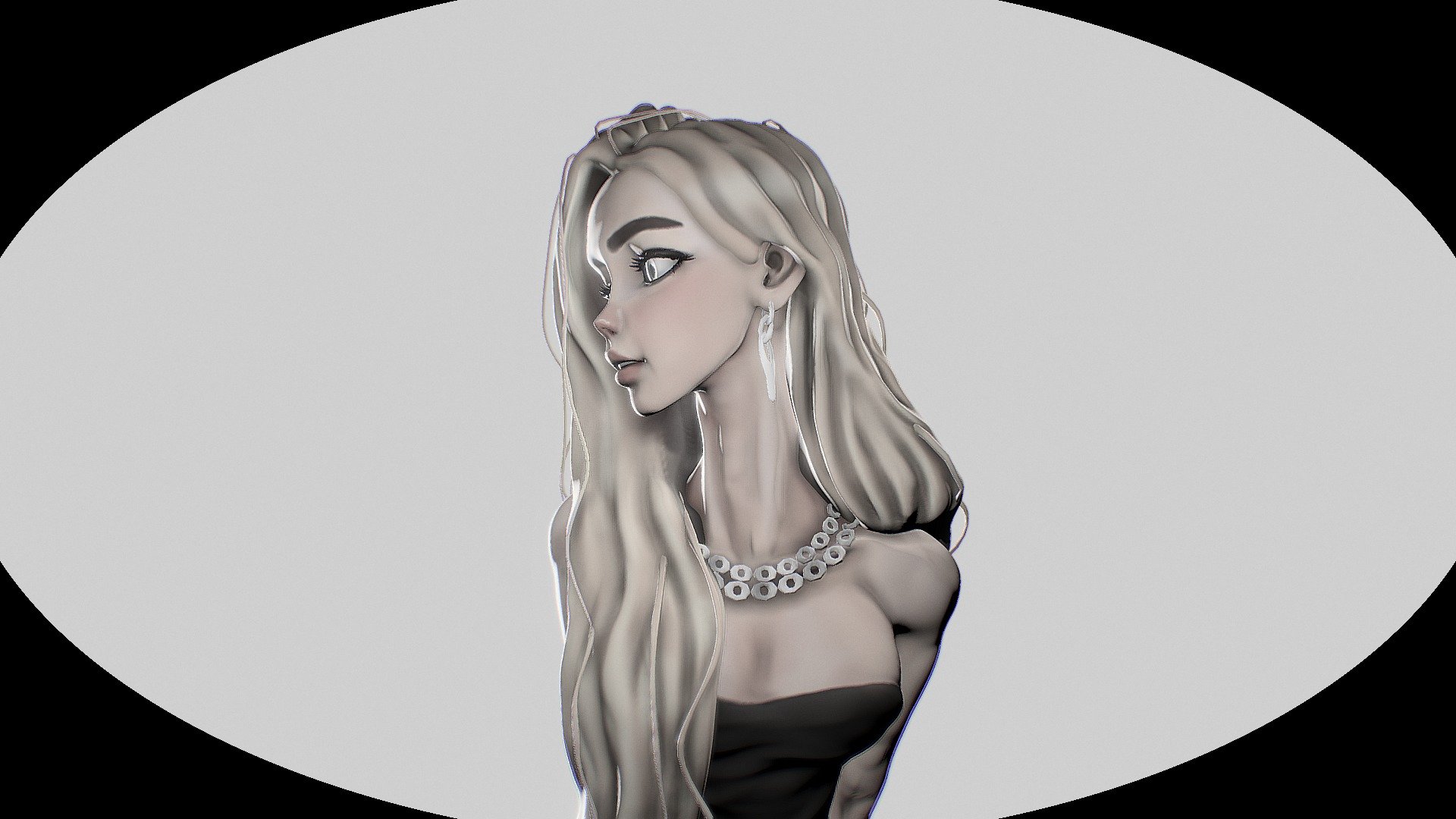 ArtStation model: Stylized Girl-3D Sculpt